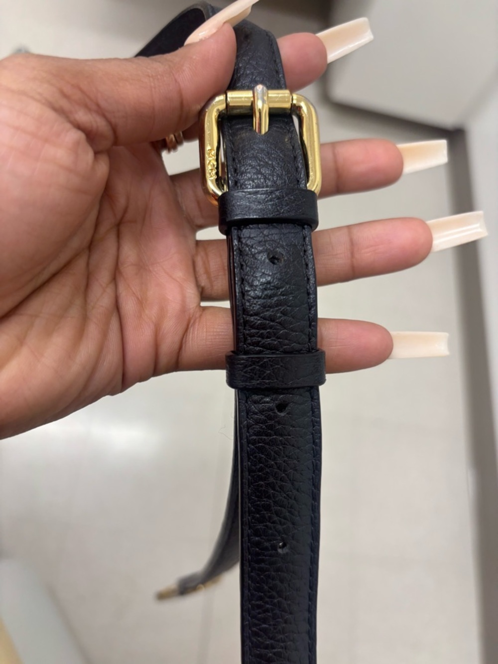 MCM Black Leather Drawstring Crossbody Bag with Gold Hardware - Picture 11 of 14